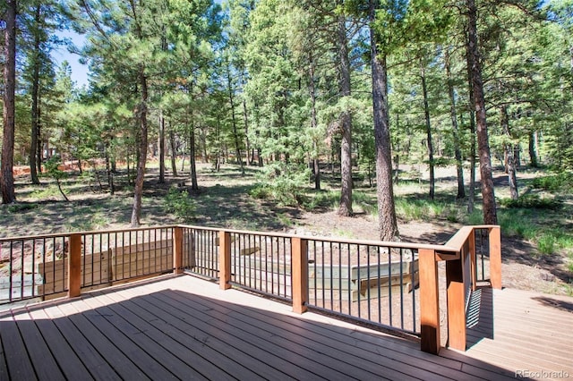 view of wooden deck