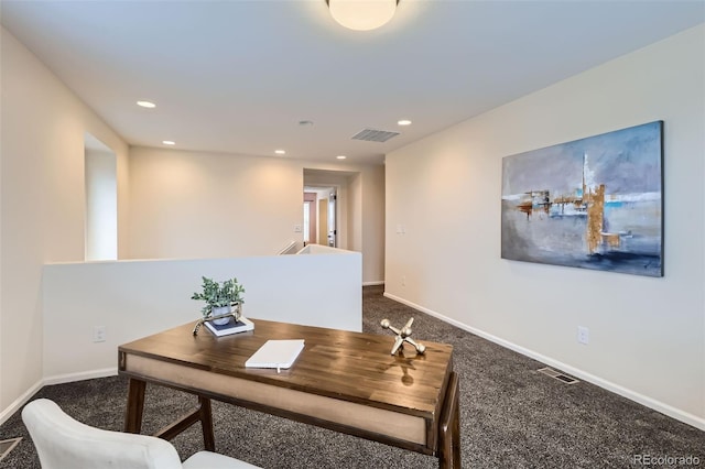 17859 E 108th Pl, Commerce City, CO 80022 - living room with baseboards, visible vents, carpet, and recessed lighting