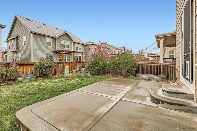 17859 E 108th Pl, Commerce City, CO 80022 - view of patio / terrace with a fenced backyard and a residential view