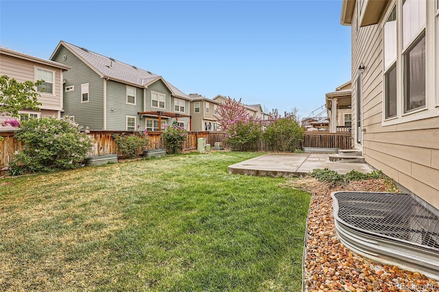 17859 E 108th Pl, Commerce City, CO 80022 - view of yard featuring a patio area, a fenced backyard, and a residential view