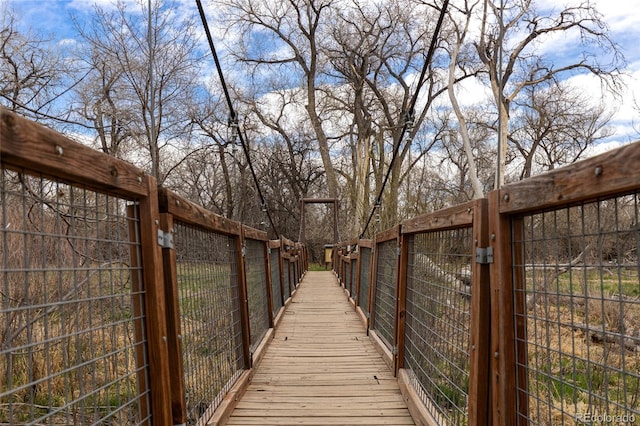 view of home's community with a gate and fence