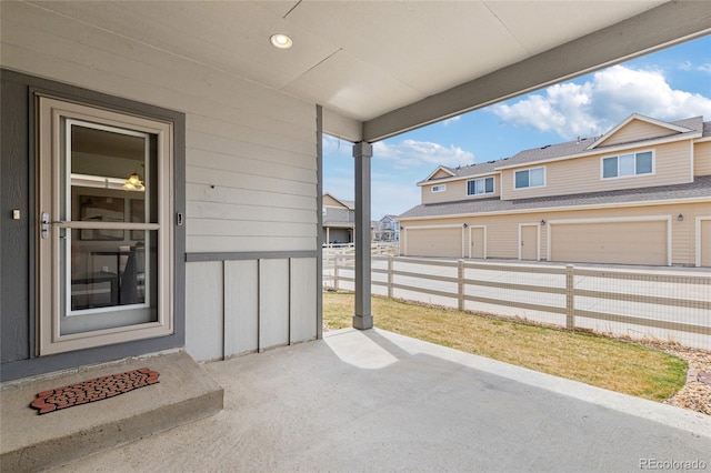 view of patio with fence