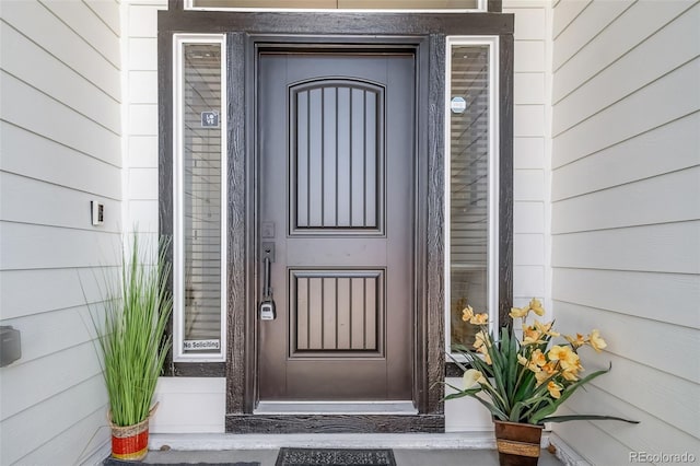 view of doorway to property