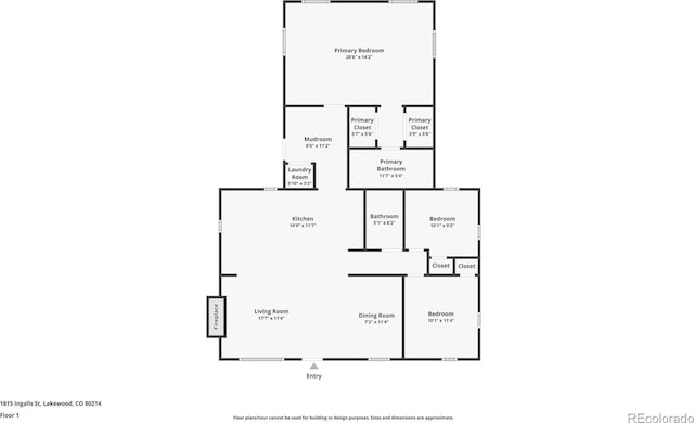 1815 Ingalls St, Lakewood, CO 80214 - home floor plan