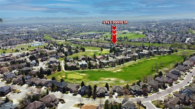 6961 Salvia St, Arvada, CO 80007 - aerial overview of property's location with nearby suburban area