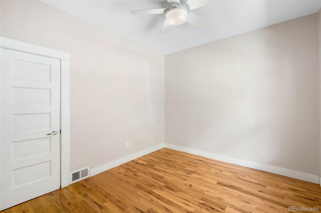 1753 W 36th Ave, Denver, CO 80211 - empty room featuring a ceiling fan and wood finished floors