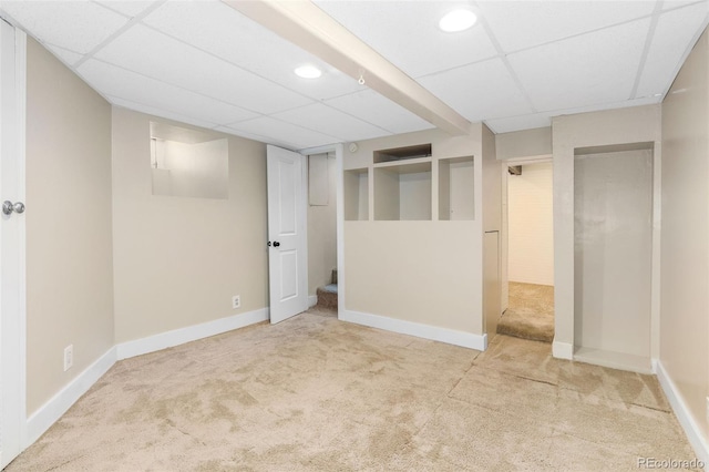 1753 W 36th Ave, Denver, CO 80211 - unfurnished bedroom with carpet floors, recessed lighting, and a paneled ceiling