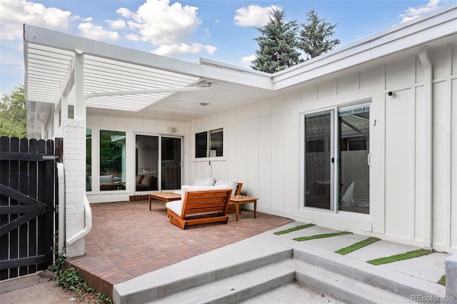 260 S Jasmine St, Denver, CO 80224 - view of patio / terrace featuring outdoor lounge area and a pergola
