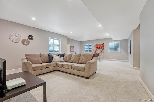 view of carpeted living room