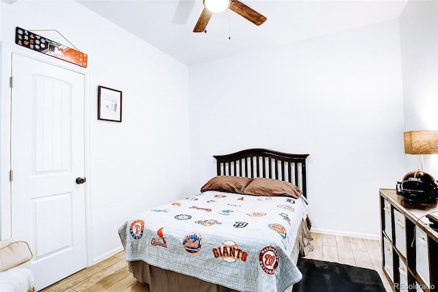 15468 W 50th Pl, Golden, CO 80403 - bedroom featuring light wood-type flooring and ceiling fan