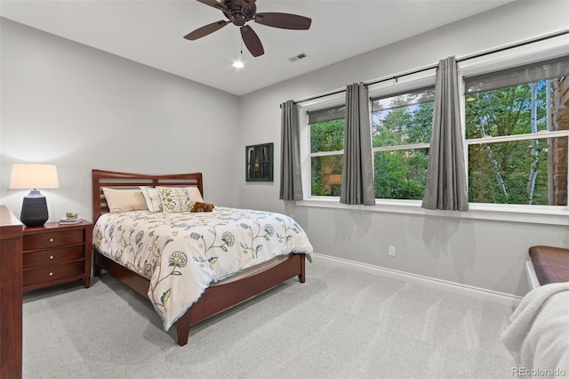24906 E Geddes Cir, Aurora, CO 80016 - bedroom with carpet, multiple windows, ceiling fan, and recessed lighting