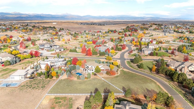 bird's eye view featuring a mountain view