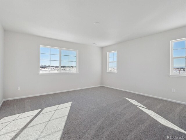 carpeted empty room with a healthy amount of sunlight