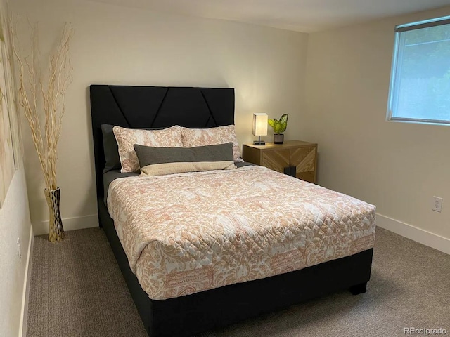 view of carpeted bedroom