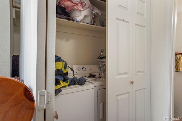 4502 Picturesque, Colorado Springs, CO 80917 - clothes washing area with washing machine and clothes dryer