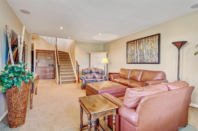 view of carpeted living room