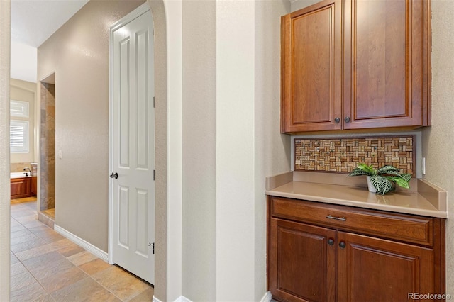 corridor with baseboards
