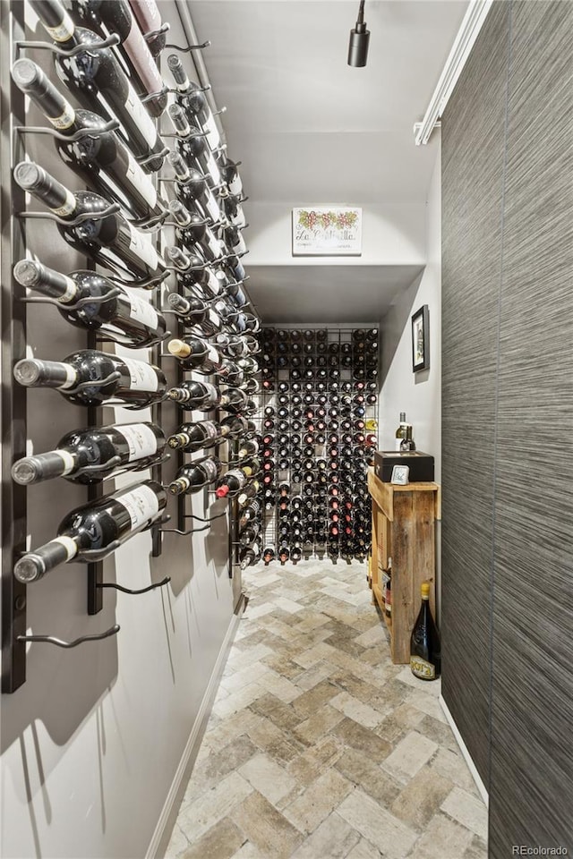 4978 Camel Heights Rd, Evergreen, CO 80439 - wine cellar with stone tile flooring