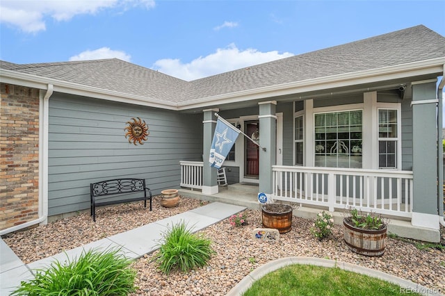 2726 Aylesbury Way, Johnstown, CO 80534 - property entrance with covered porch and a shingled roof