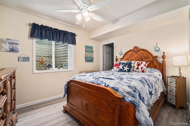 2726 Aylesbury Way, Johnstown, CO 80534 - bedroom featuring wood finished floors, baseboards, and ceiling fan