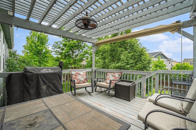 2726 Aylesbury Way, Johnstown, CO 80534 - wooden terrace with a pergola