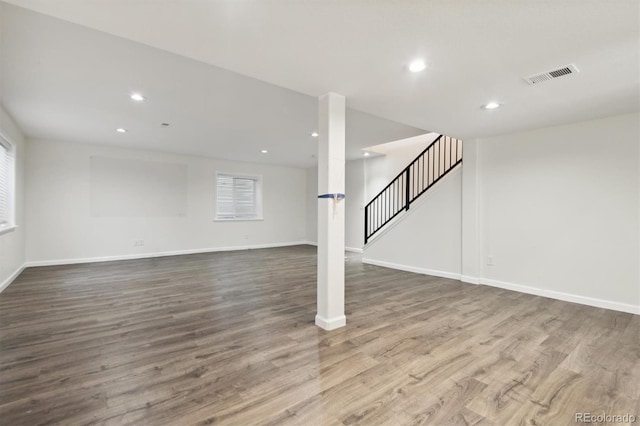 interior space featuring hardwood / wood-style floors