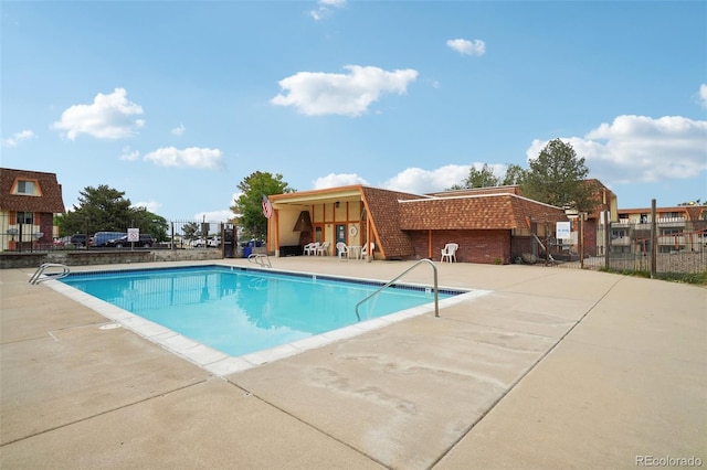 view of pool with a patio