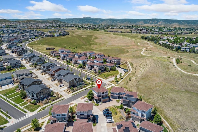 2999 Merry Rest Way, Castle Rock, CO 80109 - aerial view of property's location featuring nearby suburban area and a mountainous background