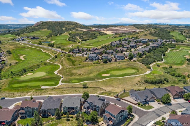 2999 Merry Rest Way, Castle Rock, CO 80109 - aerial perspective of suburban area with mountains and a golf course
