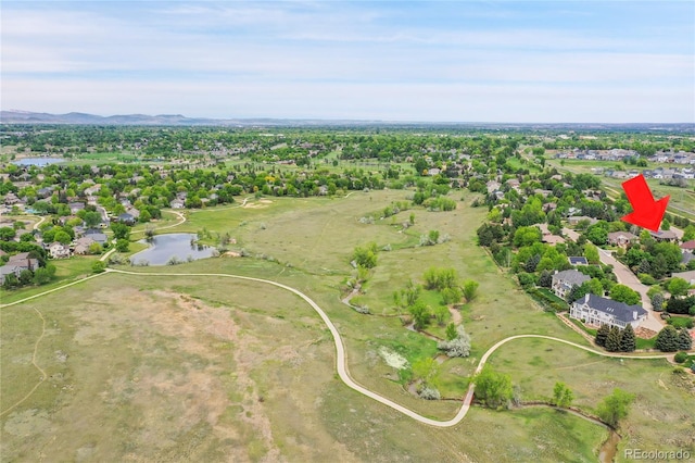 6349 Southridge Greens Blvd, Fort Collins, CO 80525 - aerial view of property and surrounding area featuring a water and mountain view