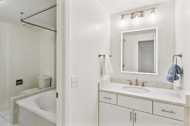 2881 W Long Dr Unit F, Littleton, CO 80120 - full bath featuring a bath, vanity, and tile patterned floors