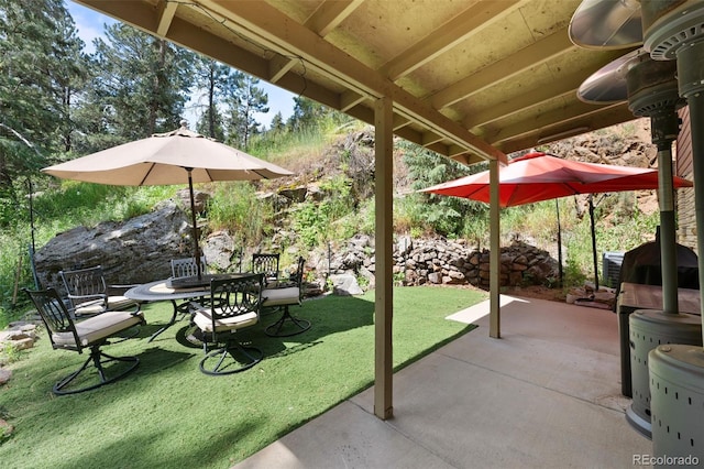 5211 Parmalee Gulch Rd, Indian Hills, CO 80454 - view of patio with outdoor dining space
