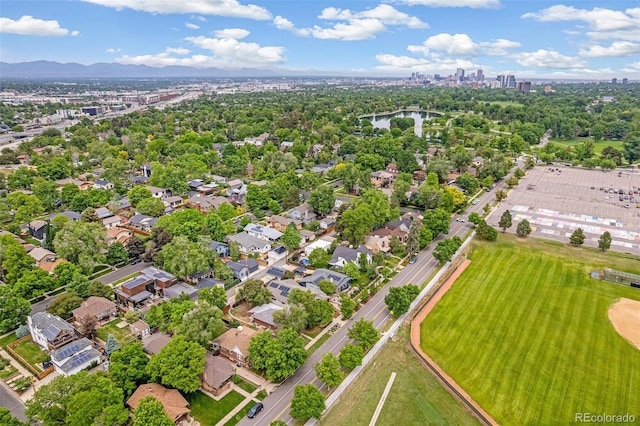 1457 S Franklin St, Denver, CO 80210 - drone / aerial view of a water and mountain view