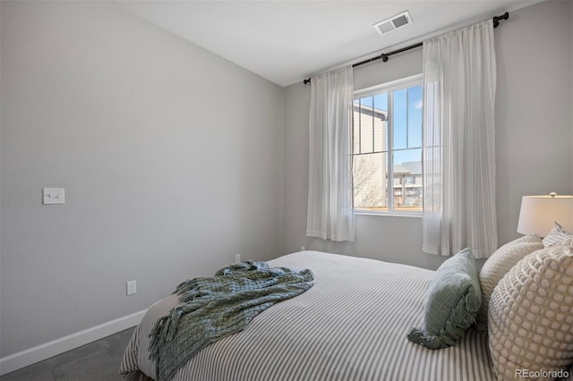 bedroom with carpet floors