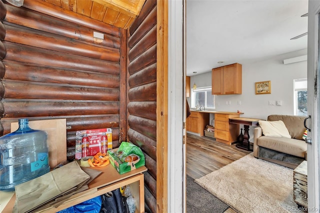 interior space featuring wood-type flooring