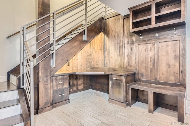 1840 Irving St, Denver, CO 80204 - mudroom featuring wooden walls