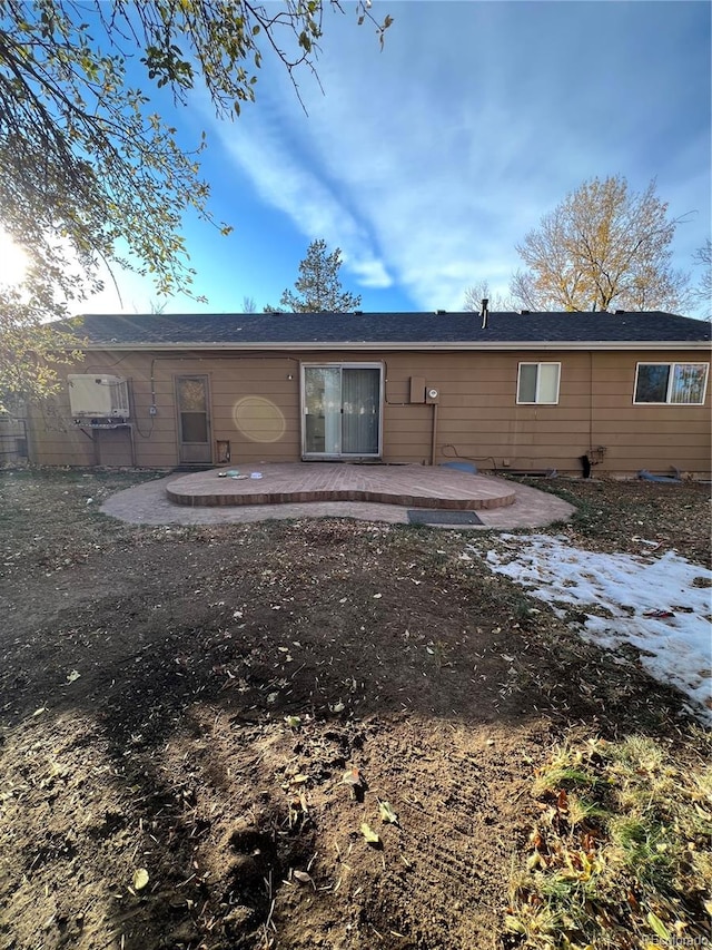 back of house featuring a patio area