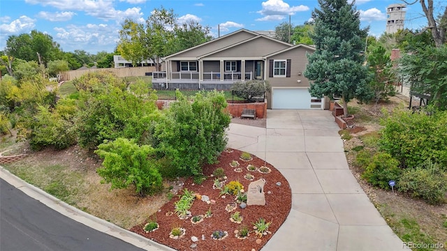 view of front of house featuring a garage