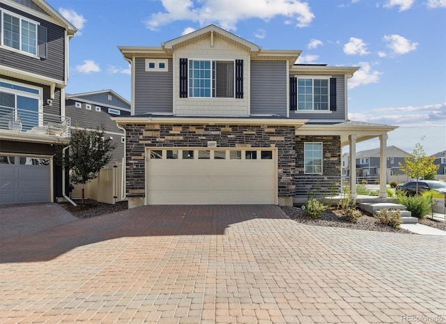 view of front facade with a garage