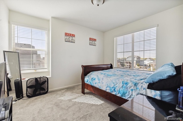 view of carpeted bedroom