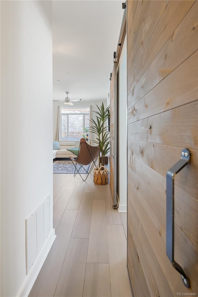 1922 E 18th Ave, Denver, CO 80206 - corridor with a barn door