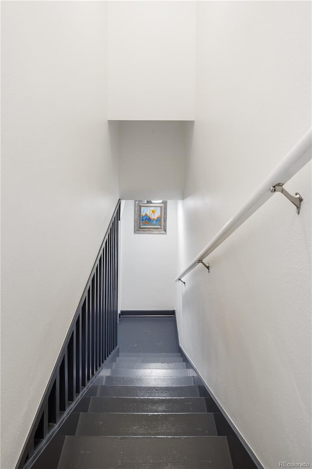 1922 E 18th Ave, Denver, CO 80206 - stairs with hardwood / wood-style flooring