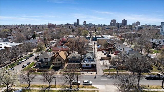 1922 E 18th Ave, Denver, CO 80206 - aerial perspective of suburban area with skyline