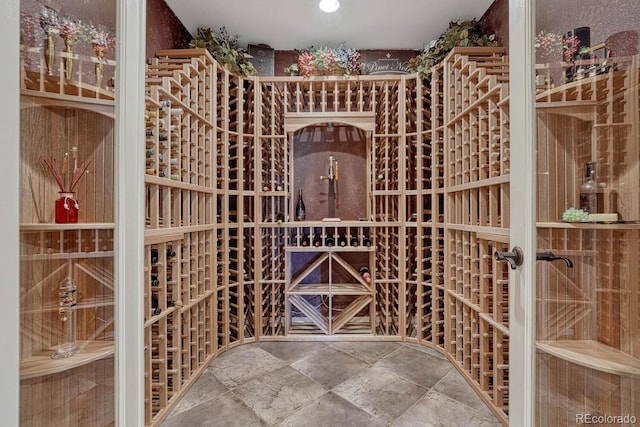 580 Eagle Nest Ct, Golden, CO 80401 - wine area featuring stone finish flooring