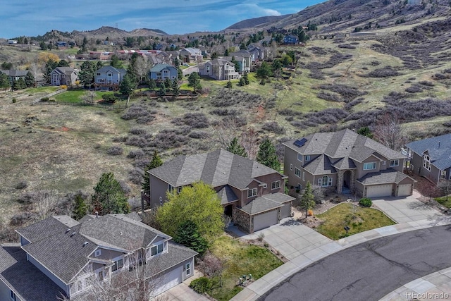 580 Eagle Nest Ct, Golden, CO 80401 - aerial view of residential area with a mountain backdrop