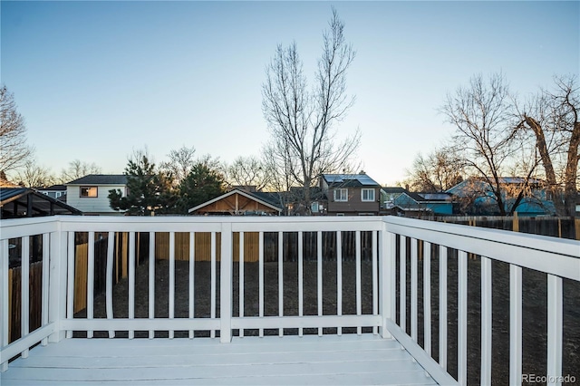 view of deck at dusk