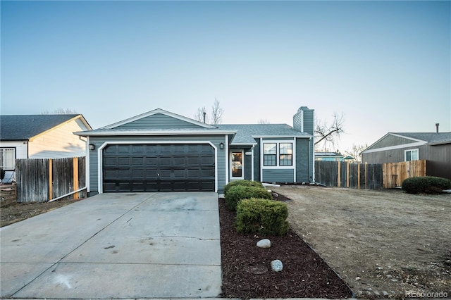 ranch-style house with a garage