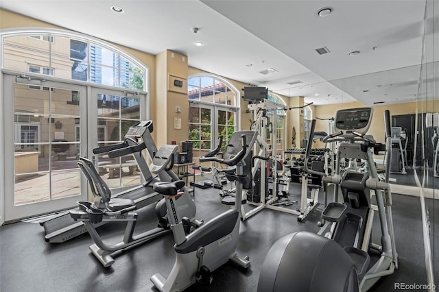 view of exercise room