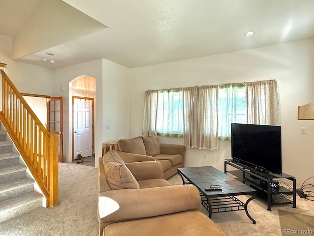 view of carpeted living room