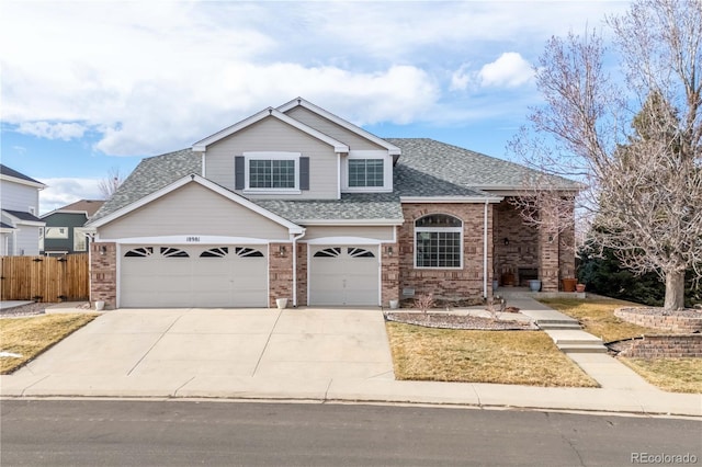 view of front of house featuring a garage